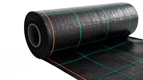 EraGreen reißfeste Unkrautfolie 50m x 0,5m | UV-Stabil und wasserdurchlässig | Bodengewebe 100g/m² | Gewebefolie | Gartenfolie | Unkrautvlies | Gartenvlies