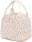 LEDAOU Insulated Lunch Box Women Reusable Lunch Bag Cord Lunch Tote Handbags Leakproof Thermal Cooler Lunch Case Large Capacity Lunch Box (Corduroy Flower)