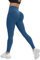 OUDOTA Leggings Damen Scrunch Sportleggins Blickdicht Push Up Sporthose Seamless High Waist Yoga Hose Gym Leggins für Sport & Alltag Marineblau,M