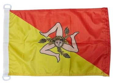 Bandera barcos Sicilia, bandera marítima Sicilia, bandera veleros Sicilia, banderas Náutikas Sicilia 45 x 30 cm (Sicilia)