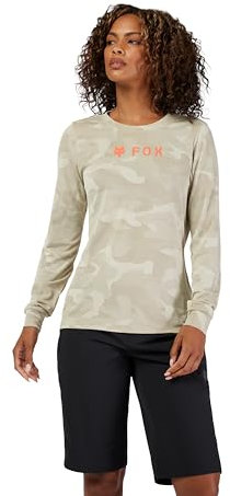 Fox Racing Damen Ranger TruDri Langarm-Mountainbike-Trikot, Creme, Größe S