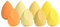 Beauty Blender,8 Pcs Éponges de Maquillage Sans Latex, Eponge Maquillage Fond de Teint humide et sec, Colourful Powder Puff Make-up Sponge, pour fond de teint, poudre, crème solaire et crème, jaune