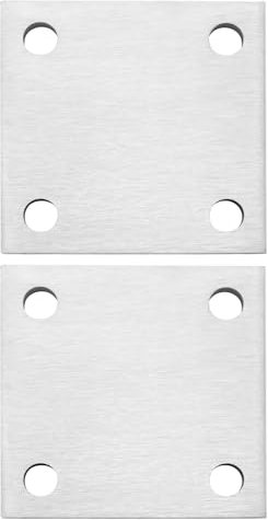 SG Store 2 Placas de Anclaje de Acero Inoxidable 304 de 100 X 100 X 6 Mm Placas de Acero Inoxidable de Grano Molido 240 Láminas de Metal de Acero Inoxidable