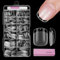 Capsule Americaine Ongle Carré Court, Venares 120 Pièces Capsules Ongles 12 Tailles Pose Americaine Ongle avec Colle, Ongle Blocs, Faux Ongles et Capsules Carré Court-XXS