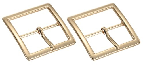 QUARKZMAN Metall-Roller-Schnalle, Einzelne Dorn-Schnalle mit Quadratischem Mittelsteg für Leder Handwerk Zubehörs Gürtel
