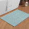 chakme Badezimmerteppich 43 x 61 cm rutschfeste Badematte mit Gummi Rückseite Badteppich rutschfest waschbar Badvorleger Bad Teppich Badezimmer Duschvorleger Blau