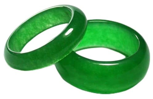 BXGGXBYSW EIN natürlicher Yang Green Malay Jade Ringe für Männer und Frauen basteln Geschenke