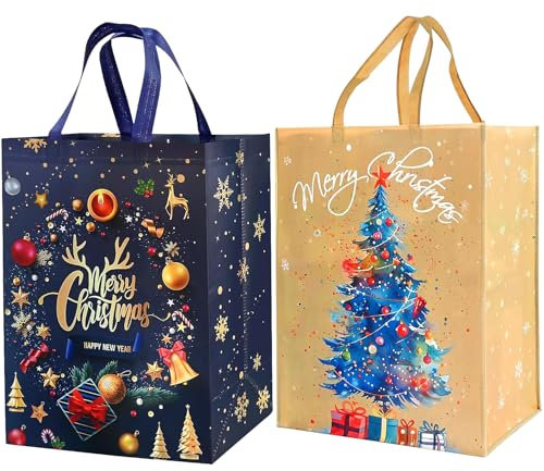 Extra Large Christmas Gifts Bags 2Pack, 20 * 40 * 50cm Christmas Bags for Xmas Presents Wrapping