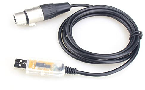 RYQZOVKX Adaptador de Interfaz USB a DMX for LED DMX512, Controlador de iluminación de Escenario for PC, Cable Adaptador de atenuación, repuestos y Accesorios 500372390