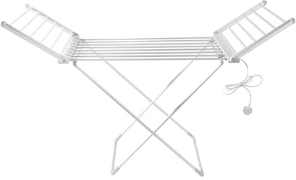 Coopers of Stortford - 12m Heated Winged Airer with 18 Aluminium Bars - Electric Clothes Dryer for Towels, Bedding & Woollens - Lightweight, Easy to Store & Energy Efficient