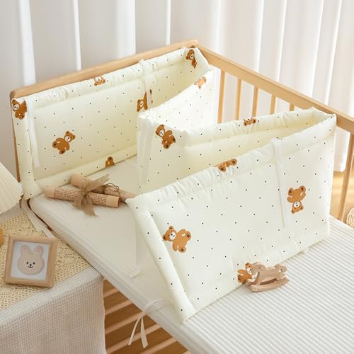 PTKG StoßFester Schutzgitter,Randschutz Babybett,Rausfallschutz für Kinderbett,Bettrolle für Kleinkinder Bett,Superdicker Antikollisions,Teppich fürs Bett Kopfschutz,F10,160cm