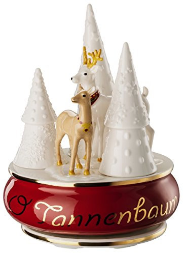 Hutschenreuther Sammelserie Weihnachtslieder-O Tannenbaum Spieluhr groß, Porzellan, Bunt, 13 x 13 x 17 cm