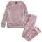 Metzuyan Girls Crushed Velvet Lounge Set Sweatshirt Jumper Joggers Tracksuit Bottoms Cuff Pink 7-8
