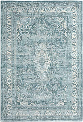 RugVista Jacinda, Teppich, Moderne Teppiche, 350 x 240 cm, Rechteckig, Mittlerer Stapel, Wohnzimmer, Esszimmer, Schlafzimmer, Küche, Nur chemische Reinigung, Oeko_tex_100, Hell Blau