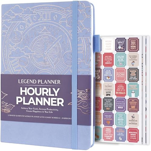 Legend Planner Stundenplan - Wochen- & Tagesorganizer mit Zeitschlitzen Terminkalender für die Arbeit undatiert, A5 (Immergrün)