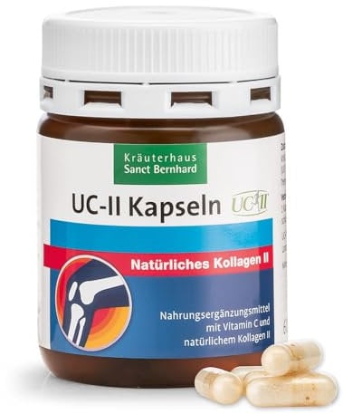 Sanct Bernhard UC-II®-Kapseln, mit Vitamin C und natürlichem Kollagen II, Inhalt 60 Kapseln