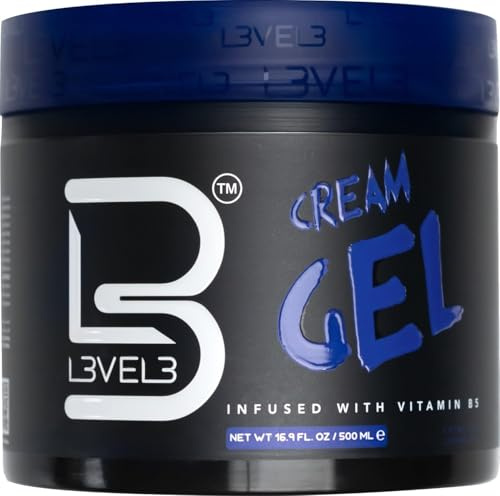 Level 3 Cream Gel - Provides Volume and Medium Hold - With Vitamins to Nourish and Protect Hair L3 - Level Three Mens Hair Styling Cream (500 ML)