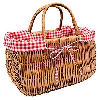 MyBer® Handtasche aus Weide Tasche Weidenkorb Tragekorb Korbtasche Korb Weidenkorb K1-489-SRW