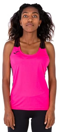 Joma 2XS Canotta Bretelle Record II, Rosa Fluo Nero, XXS Unisex-Adulto
