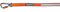 Non-stop dogwear Move Leash 1.5m Breite 10mm |15810| komfortable Hundeleine, Farbe:Orange
