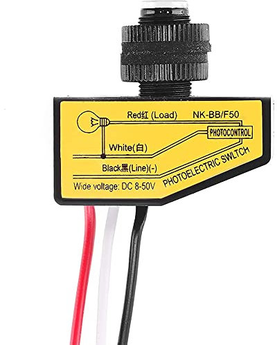 CENPEK NK-BB/F50 Lichtkontrollschalter DC 12V 24V 36V 48V Dämmerung bis Morgengrauen Automatische Lichtsteuerung Schalter 8-50V