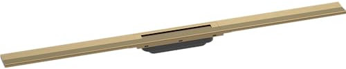 hansgrohe Fertigset Duschrinne RainDrain Flex, Abflussrinne 1000mm, Bodenablauf Dusche kürzbar, Brushed Bronze