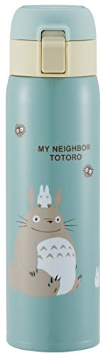 Skater STOT5-A - Borraccia in acciaio inox con ritenzione di calore e freddo, 480 ml, apertura one-touch, My Neighbor Totoro, Ghibli