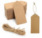 100 Stück Kraftpapier Geschenkanhänger, ausgestattet mit 10m Seil, Kraftpapieretiketten, Geschenkpapieretiketten, verwendet zum Basteln, Kleidung Preisetiketten
