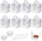 Coolty 50 Stück Cupcake Boxen 1 Löcher Karton Verpackung Boxen Bäckerei Gebäck Boxen mit Fenster und Einsätze für Cookies Muffins Cupcakes Desserts Torten (Weiß)