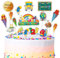 LOOPES 24pcs Schulanfang Tortendeko Einschulung Cake Topper Schulkind Cupcake Topper Schuleinführung Kuchendeko mit Zuckertüte Fondant Muffins Kuchen Deko für Mädchen Junge Kinder Schultag Geschenke