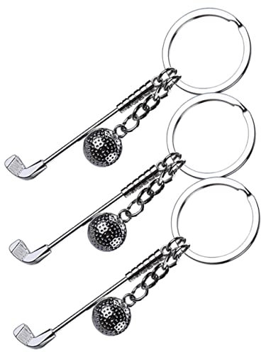 PACKOVE 3 Pièces Porte-clés Bijoux De Golf Pendentif De Golf Charmes De Golf Pendentif Charme Sportif De Golf Alliage De Zinc Enfant Sac à Fournitures Événementielles