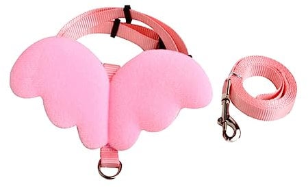 BUGUUYO Cat Collars Bells Pet Harness h Shaped Hauling Cable Uniform Force Leash for Cats