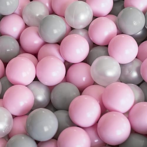 Euro-Plus 100% Bio mit antibakteriellem Schutz Biokunststoff Bällebad Bälle 500 Ø 7,5 cm Baby Girl Farbe Mix - Hergestellt in der EU