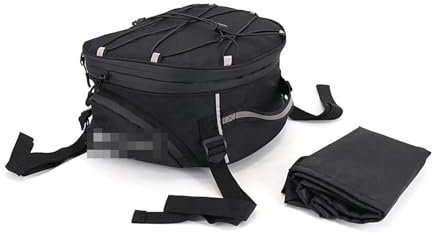 PRIMUZ Motorradzubehör kompatibel mit BMW R1300GS R 1300 GS R1300 GS R1300gs Nylon Schwarz wasserdichte Hecktaschen Rücksitztaschen Handtasche