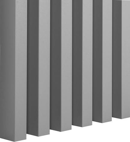 Premium 3D Slats 12 pièces - Panneaux muraux acoustiques, Vertical, Longueur 275 cm, Largeur 2,9 cm, Profondeur 4 cm Panneaux en bois, panneaux muraux, aspect bois, mur à lattes