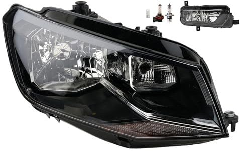 Johns, Scheinwerfer Halogen Front passend für VW Caddy IV SA 05/15- H4 Rechts + Nebelscheinwerfer + Leuchtmittel