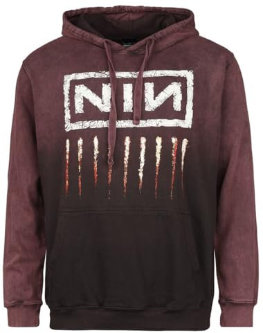 Nine Inch Nails Downward Spiral Männer Kapuzenpullover dunkelrot XXL 100% Baumwolle Band-Merch, Bands