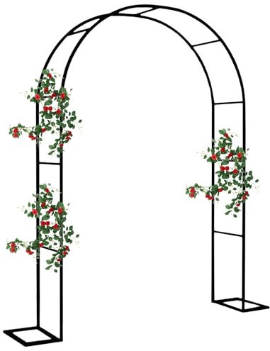 Gartenbogen Rankhilfe 140 Cm (B) X 230 Cm (H), Langlebiger Rosenbogen Aus Metall, Rankenbogen Für Verschiedene Kletterpflanzen, Hochzeitsgartenbogen, Brautparty-Dekoration, Breite Pergola Spalier