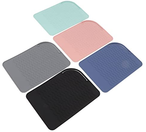 Bolsa de Silicona Resistente Al Calor para Rizadores y Alisadores de Pelo, Grado Alimenticio, Resistencia Al Calor, Diseño de Textura Ondulada, Fácil de Limpiar, Adecuado