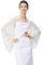 BEAUTELICATE Chiffon Schal Stola Damen Festlich Elegante Schultertuch Bolero Shrug mit Ärmel für Abendkleider Brautkleider Sommer Hochzeit (Elfenbein, Einheitsgröße)
