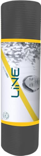 Fitnessmatte mit Riemen – matte Übung – ideal und bequem für Übungen von Stretching, Pilaten und Yoga – 170 x 55 cm – Dicke 10 mm. LINE
