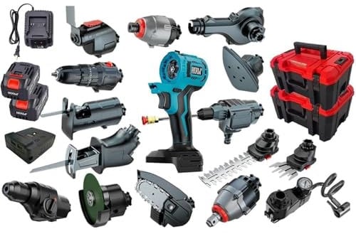 Multi-Functional Brushless Power Tool Combo Kit, with Impact Drill/jigsaw/driver/sander/cleaning Machine/chain Saw/dual-purpose Wrench/green Stripper/electric Hammer, for Homes and Gard