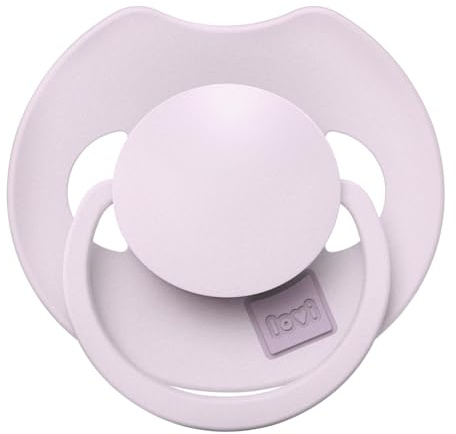 LOVI Prime Beruhigungssauger Silikon Schnuller dynamisch, BPA-frei, antiallergisch, unterstützt Saugreflex, mit Sterilisationskapsel, 1 Stück (Lilac, 0-6 m)