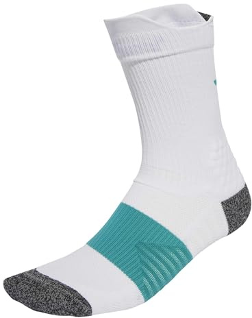 adidas Unisex RUNxBOOST Sock 1PP, white/pure teal, 2.5-4