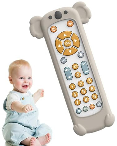 Ylnailky Giocattolo con telecomando TV per ,Giocattolo con telecomando per bambini piccoli - Simpatici giocattoli musicali didattici a forma di animale - Telecomando musicale per TV per bambini in 3