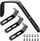 MorningRo 4 Set Angled Bunk Bed Ladder Hooks RV Utility Hook Hanger J Hooks Heavy Duty Metal PVC Coated Stainless Steel Iron Bunk Bed Ladder Hooks Brackets with Mounting Screws for Bed Decoration Hook