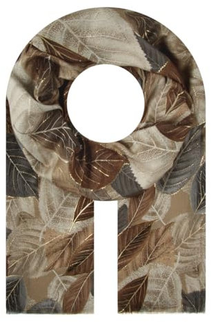 Majea Damen Halstuch Tuch Kopftuch Schal Damen-Schal Tücher Damen Stola (880034) (Beige 19)