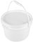WESIEVYA Plastic Barrel Food Storage Bucket Laundry Basket with Lid Containers with Lids Small Microwave Milk Barrel Bucket Trash Can Storage Bins Can Lid Remover Paint Bucket Empty White