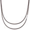 PATIKIL 16 Cordon De Collier En Cuir, 2mm/0.08 Cordon De Collier En Cuir Tressé Imperméable Chaîne En Corde Cirée Avec Fermoir En Acier Femmes DIY Pendentif Cadeau, Marron/Argent