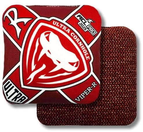 Ultra Cornhole Bags Viper-R Cornhole Bag Set - ACL Approved (Rot)